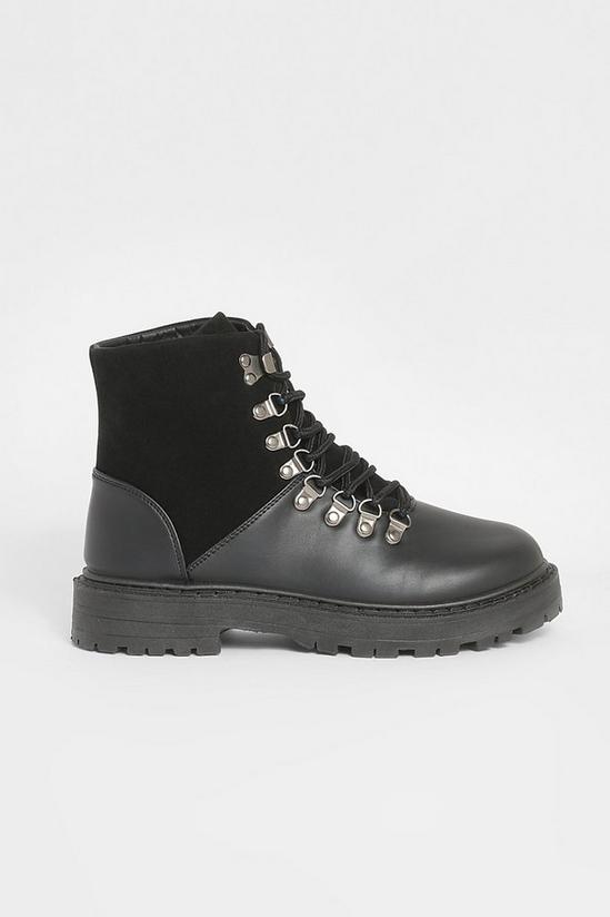 boohoo Wide Fit Chunky Lace Up Hiker Boots 2