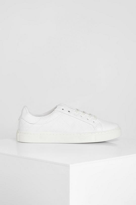 boohoo Quilted Basic Flat Trainers 3