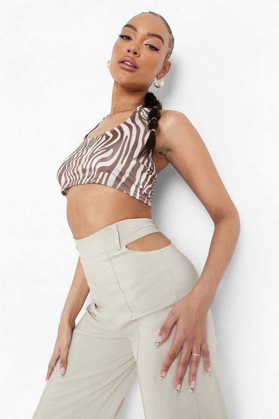boohoo Animal Print Cut Out Co Ord Top 1