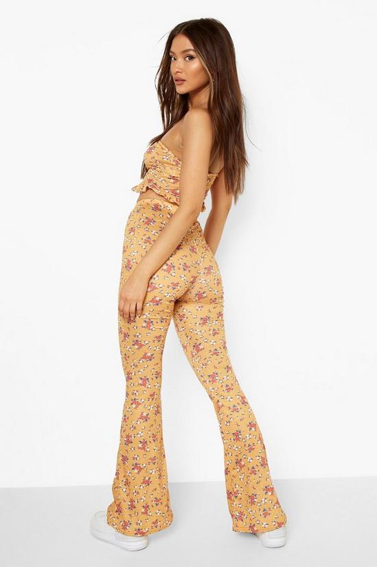 boohoo Floral Bralette & Flared Trousers 2