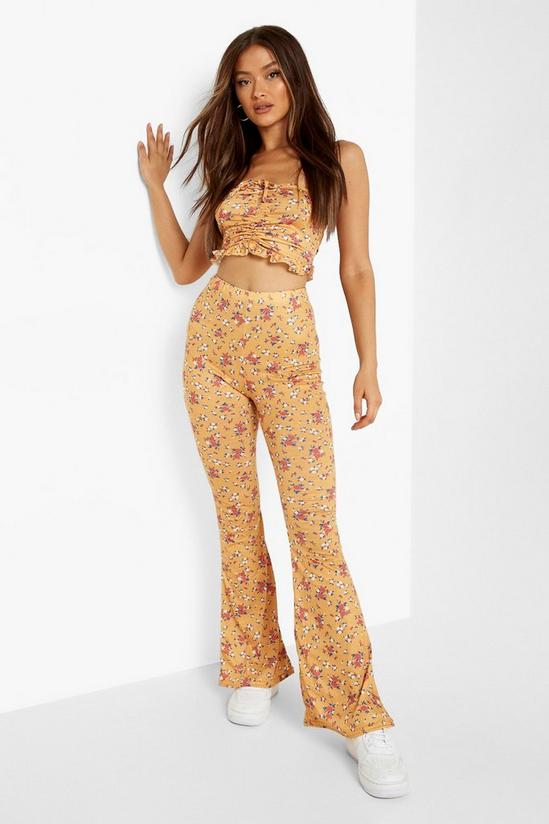 boohoo Floral Bralette & Flared Trousers 3