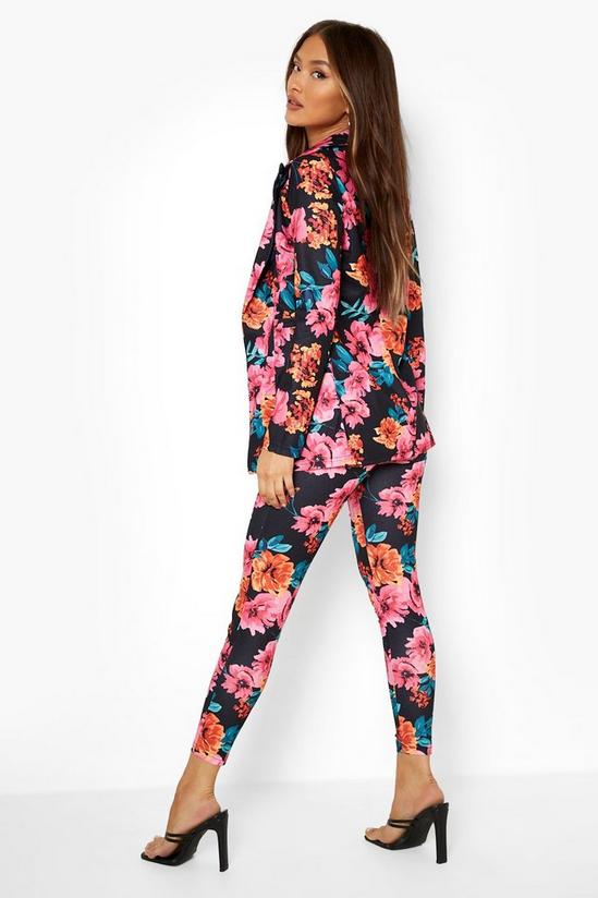 boohoo Bright Floral Print Skinny Trousers 2