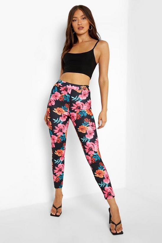 boohoo Bright Floral Print Skinny Trousers 4