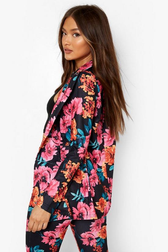 boohoo Bright Floral Fitted Blazer 2