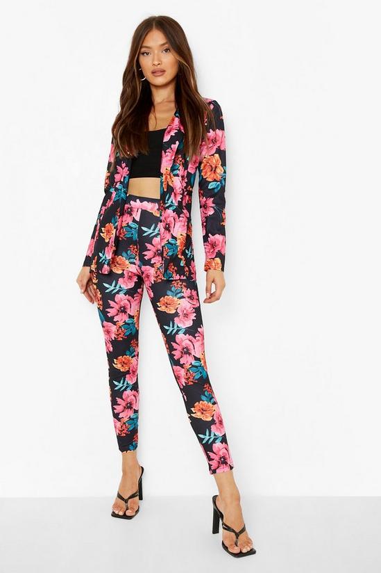 boohoo Bright Floral Fitted Blazer 3
