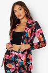 boohoo Bright Floral Fitted Blazer thumbnail 4