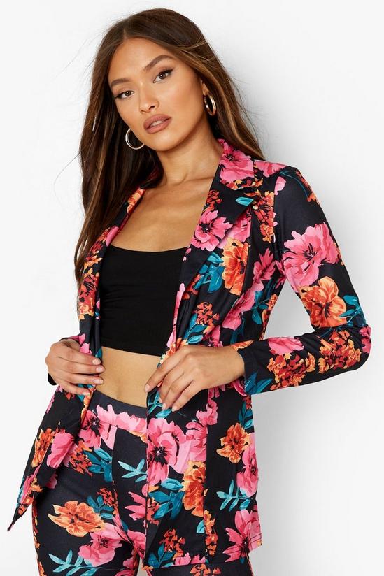 boohoo Bright Floral Fitted Blazer 4