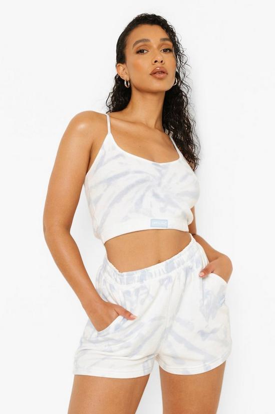 boohoo Official Tie Dye Thick Rib V Neck Crop Top 1