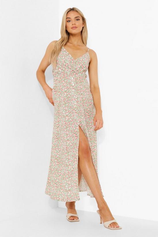 boohoo Ditsy Floral Button Front Maxi Dress 1