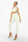 boohoo Checkerboard Halter & Slim Fit Trousers thumbnail 1