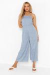 boohoo Ditsy Tie Strap Culotte Jumpsuit thumbnail 1