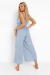 boohoo Ditsy Tie Strap Culotte Jumpsuit thumbnail 2