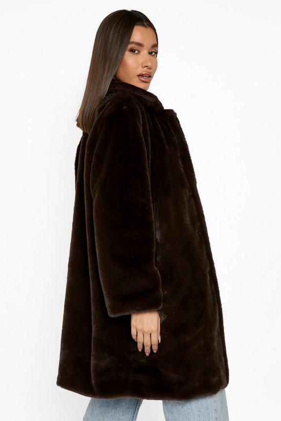 boohoo Collared Faux Fur Coat 2