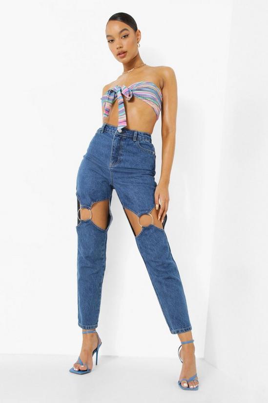 boohoo O Ring Cut Out Mom Jeans 3