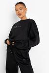 boohoo Oversized Embroidered Woman Sweater thumbnail 1