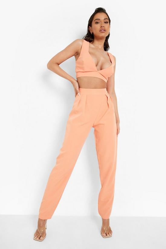 boohoo Pleat Front Tailored Trousers 1