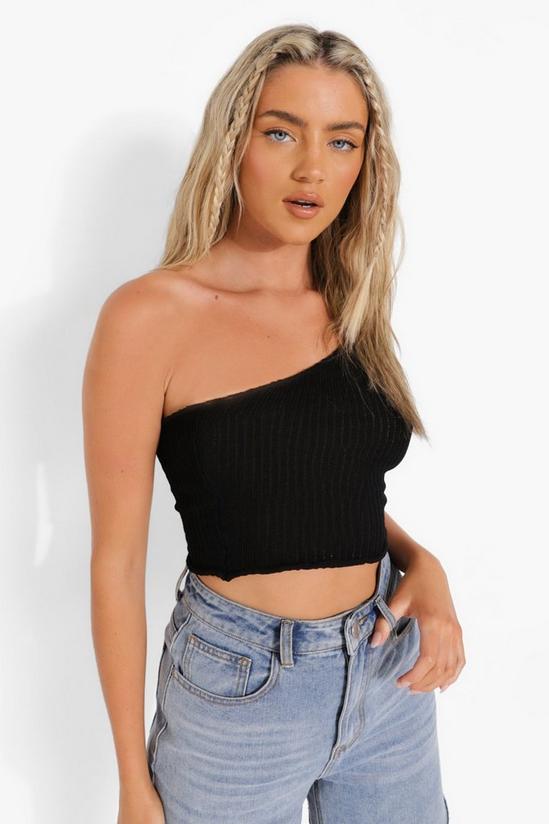 boohoo Asymmetric Strap Knitted Top 3