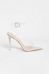 boohoo Wide Fit Diamante Clear Court Heels thumbnail 2
