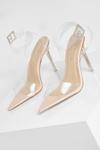 boohoo Wide Fit Diamante Clear Court Heels thumbnail 3