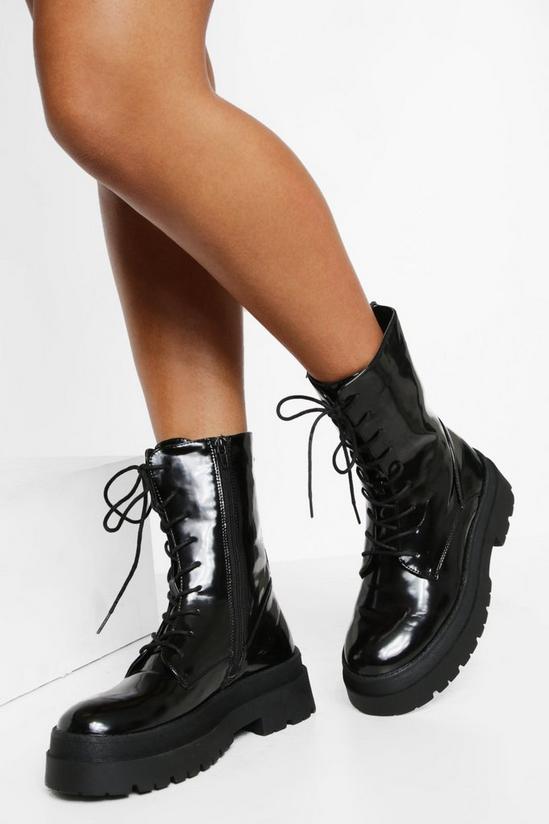 boohoo Wide Fit High Ankle Hiker Boots 1