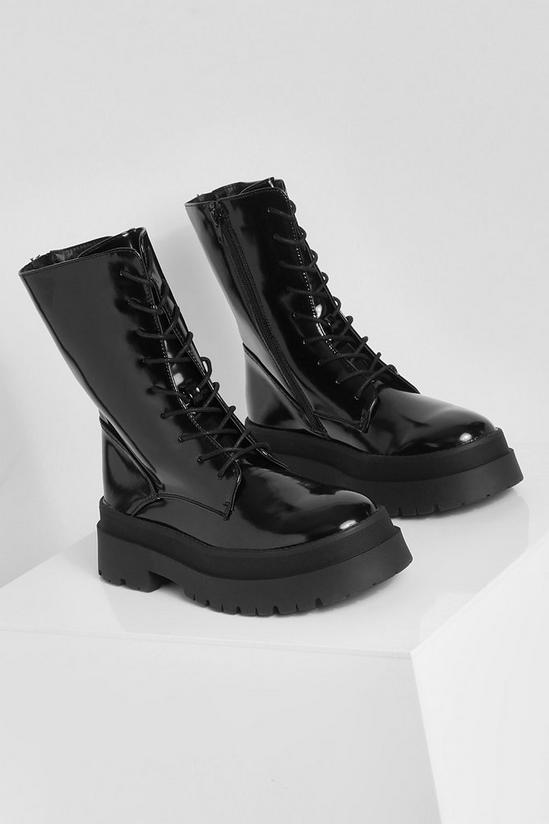 boohoo Wide Fit High Ankle Hiker Boots 3