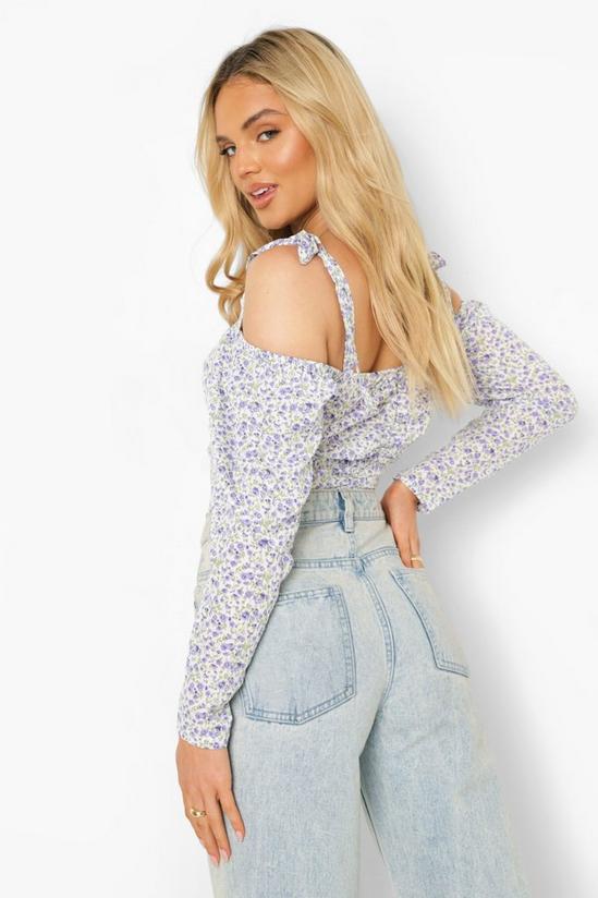 boohoo Floral Ruched Top 2