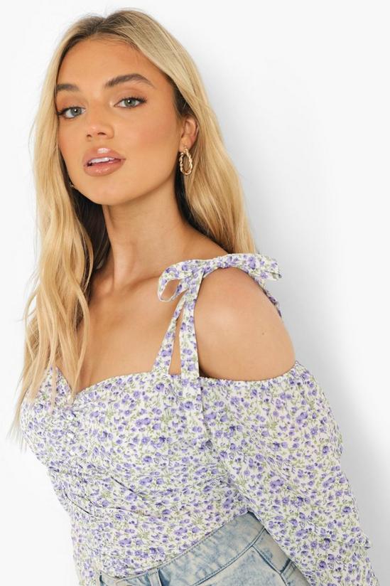 boohoo Floral Ruched Top 4