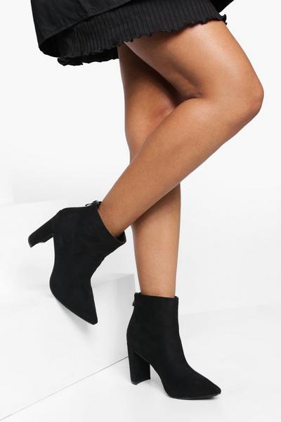 Wide Fit Pointed Toe Shoe Boots