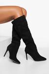 boohoo Wide Fit Knee High Pointed Stiletto Boots thumbnail 1
