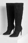 boohoo Wide Fit Knee High Pointed Stiletto Boots thumbnail 3