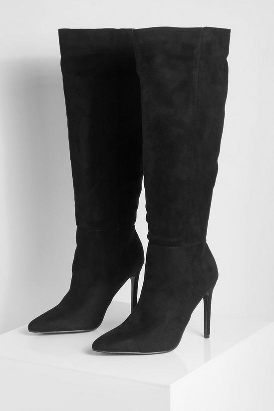 boohoo Wide Fit Knee High Pointed Stiletto Boots 3