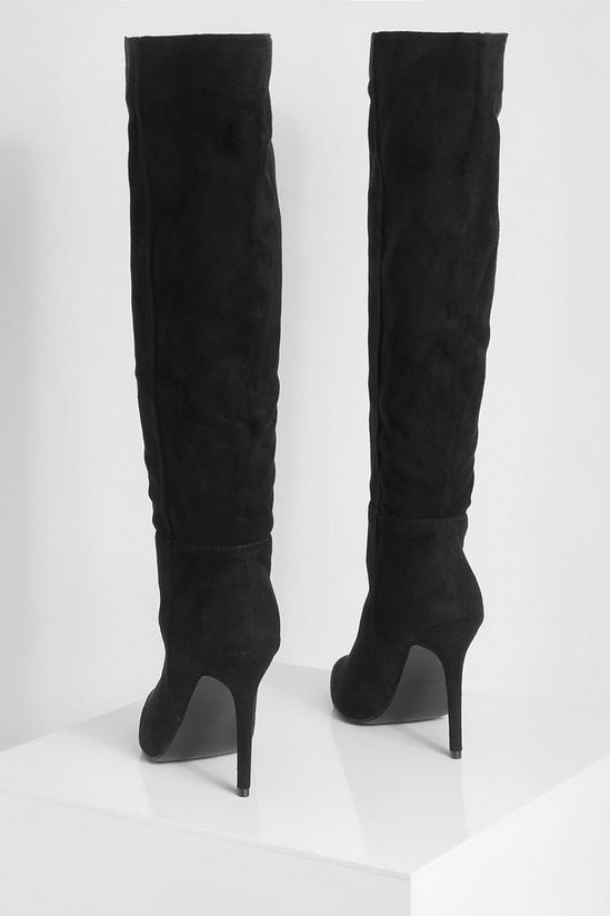 boohoo Wide Fit Knee High Pointed Stiletto Boots 4