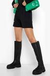 boohoo Cleated Chunky Sole Knee High Chelsea Boots thumbnail 2