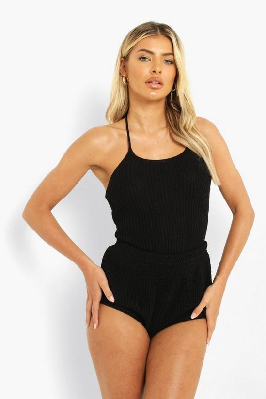 boohoo Knitted Halter And Shorts Co-ord 1