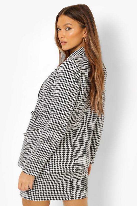 boohoo Dogtooth Check Double Breasted Fitted Blazer 2