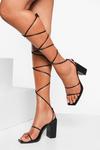 boohoo Wide Fit 3 Part Lace Up Heels thumbnail 1