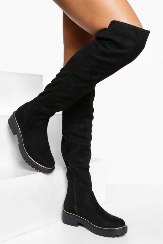 boohoo Rand Detail Over The Knee Boot 1
