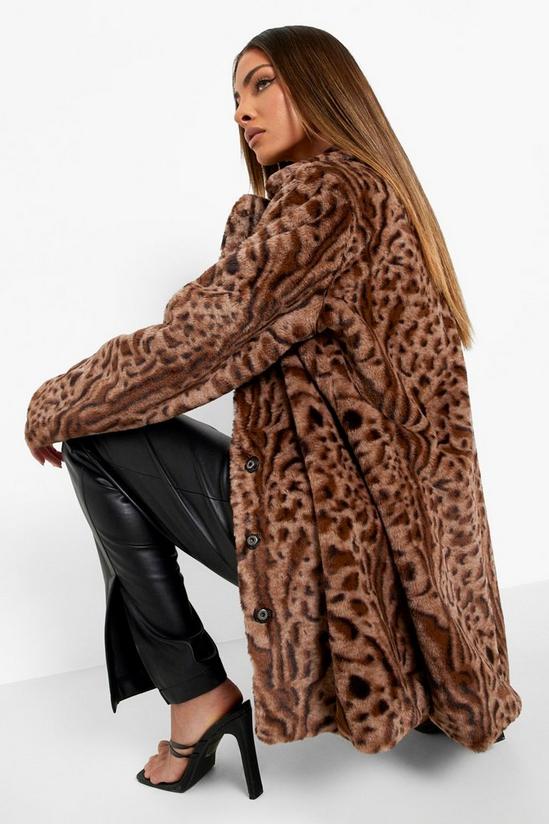 boohoo Leopard Faux Fur Coat 1