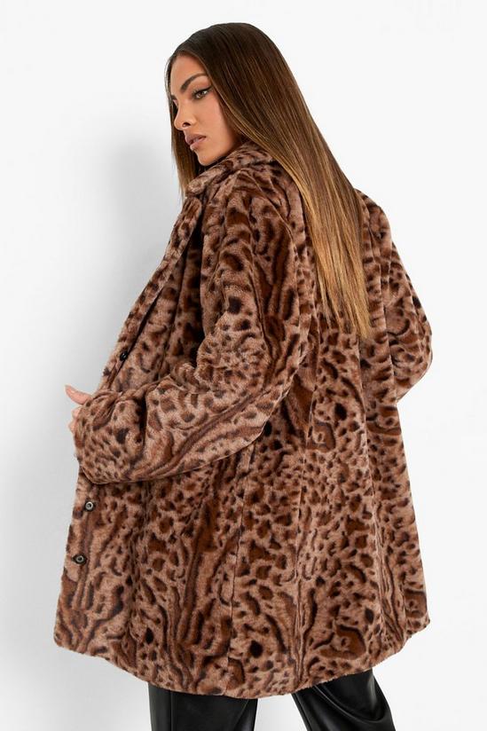 boohoo Leopard Faux Fur Coat 2