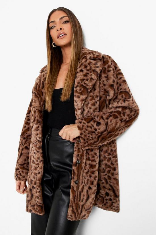 boohoo Leopard Faux Fur Coat 3