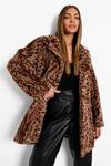 boohoo Leopard Faux Fur Coat thumbnail 4