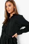 boohoo Belted Cotton Shirt Playsuit thumbnail 4