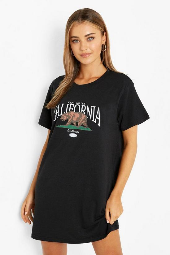 boohoo California Napa Valley T Shirt Dress 1