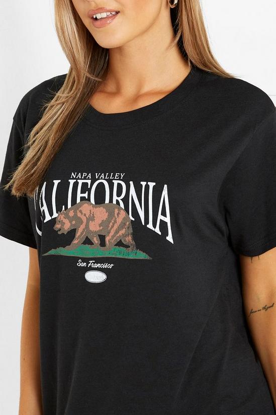 boohoo California Napa Valley T Shirt Dress 4