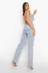 boohoo Acid Wash Extreme Distressed Straight Fit Jeans thumbnail 2