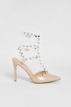 boohoo Clear Studded Detail Court Shoe thumbnail 2
