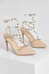 boohoo Clear Studded Detail Court Shoe thumbnail 3