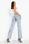 boohoo Butterfly Embroidered Detail Boyfriend Jeans thumbnail 2