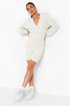 boohoo Teddy Knitted Wrap Playsuit thumbnail 3