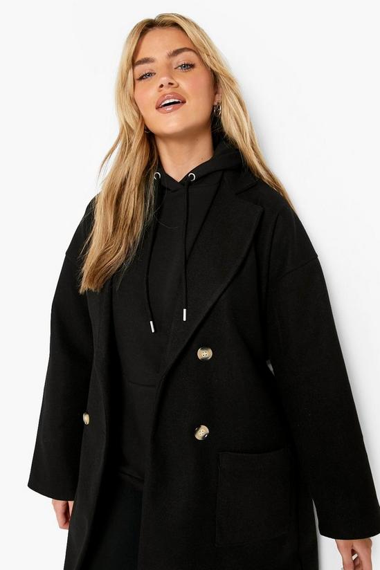 boohoo Double Breasted Belted Wool Look Coat 4